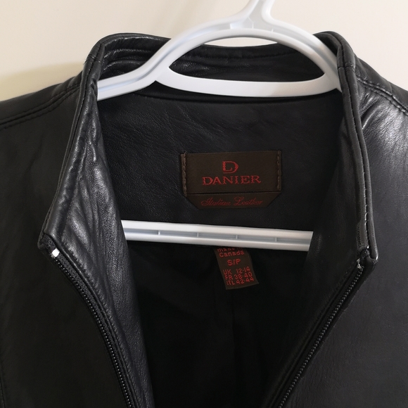 Danier Italian Leather Zip Up Tunic Length Fall Jacket Size S Buttery Soft - Picture 4 of 15